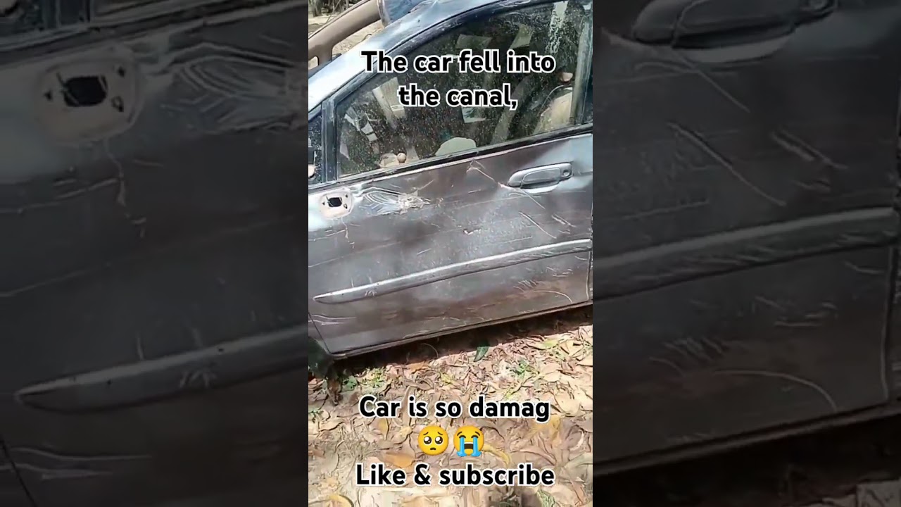 #model 205#car fell into the canal.