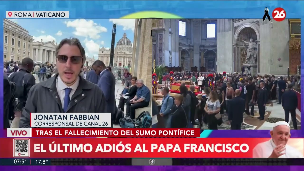 Desde San Pedro, el adiós al Papa Francisco, viernes 25.04.2025