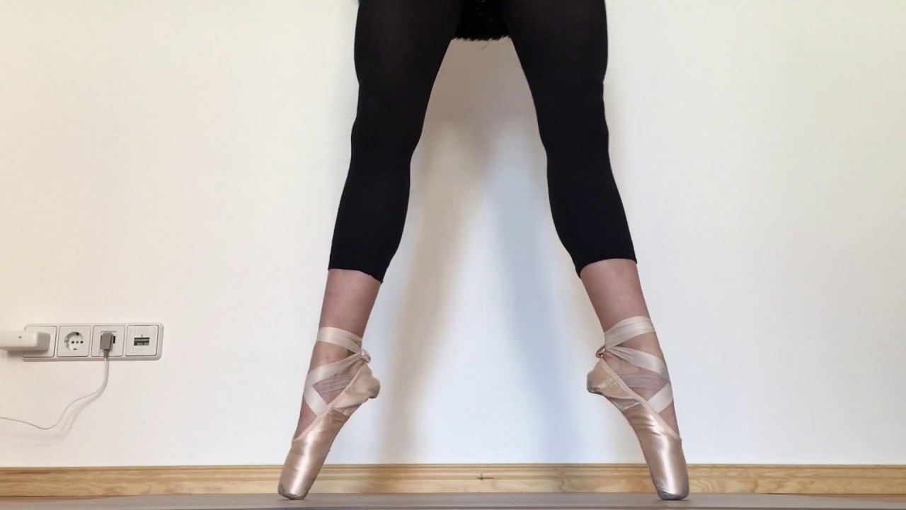 Ballettübungen auf Spitze für Zuhause