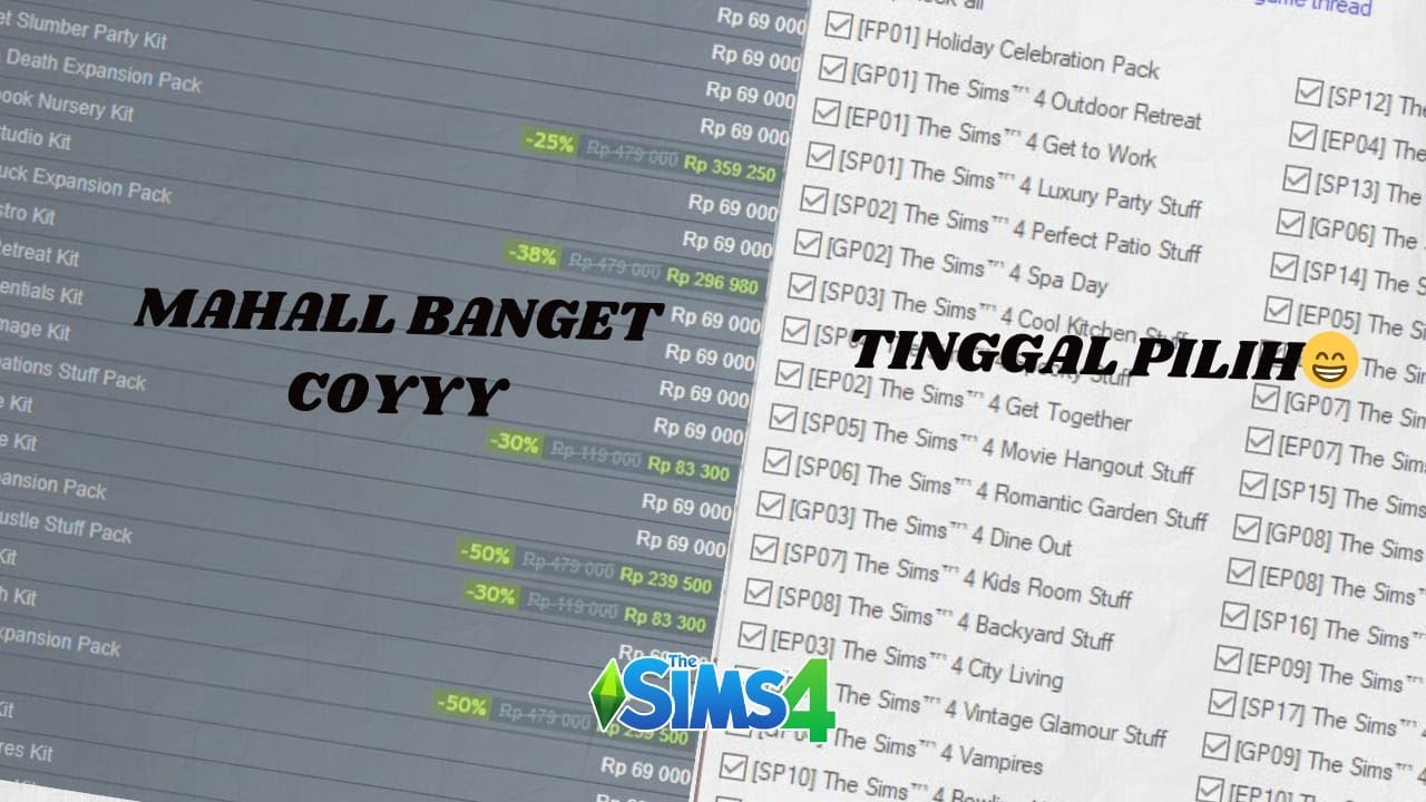 Tutoriall Download Semua DLC The Sims 4 Secara Gratiss!!