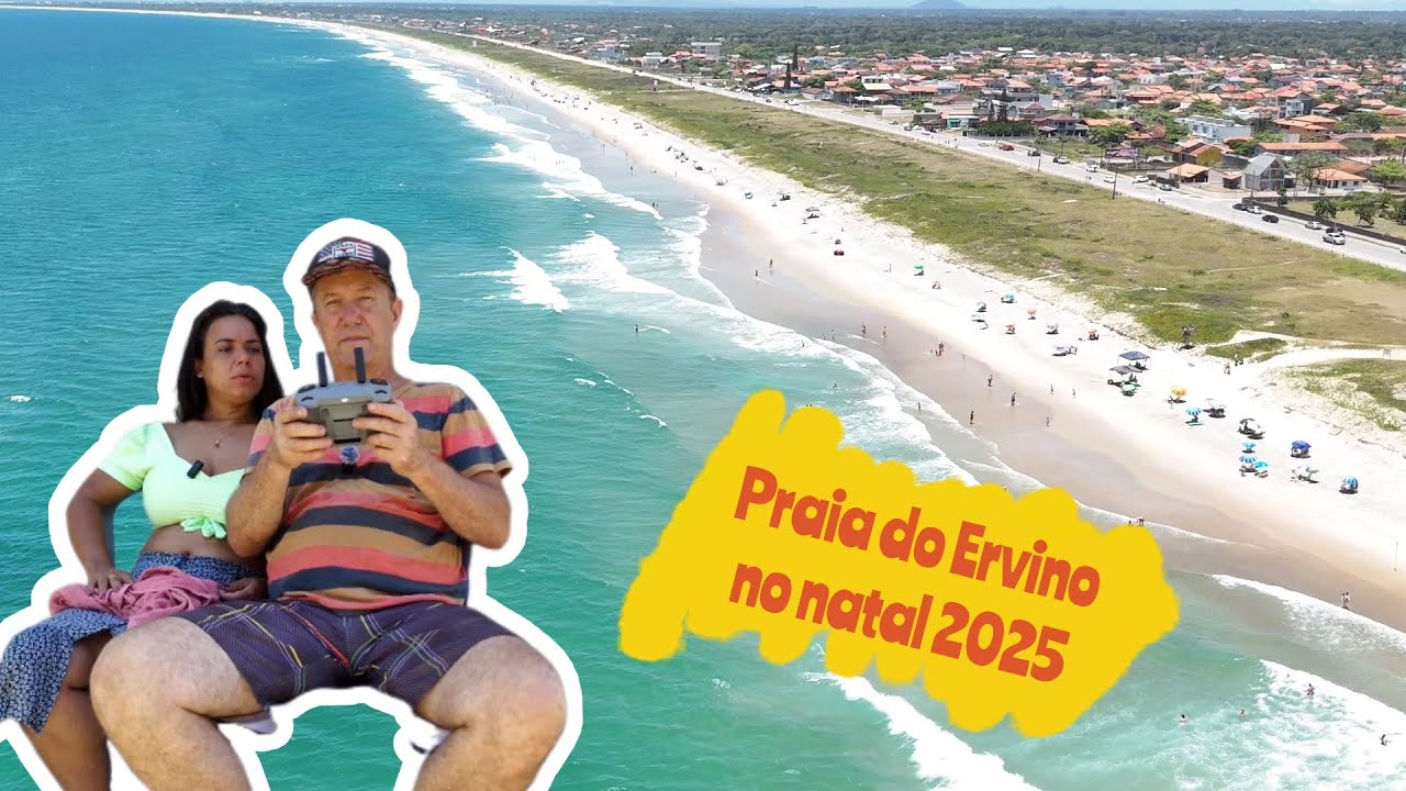 🚨NATAL 2025 na praia do Ervino🏖️FILMAGEM com drone.