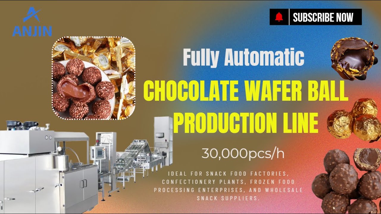 Fully Automatic Chocolate Wafer Ball Production Line | High-Efficiency Snack Processing Equipment