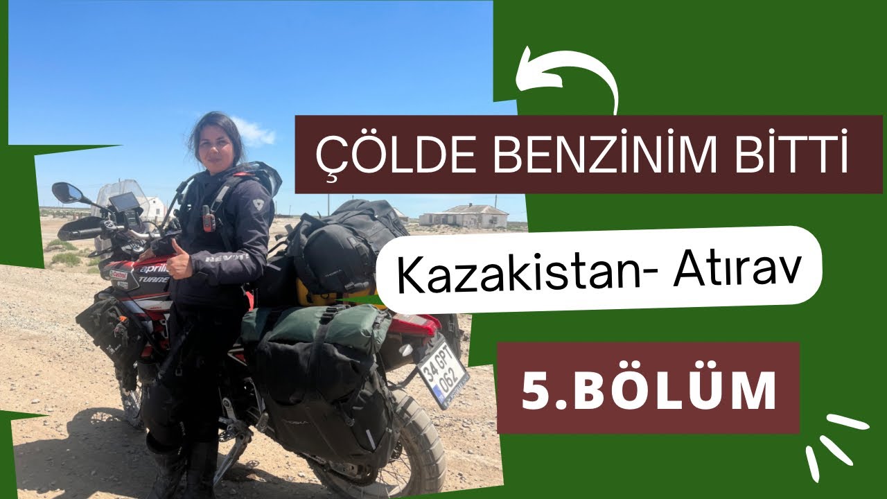 Kazakistan'a Giriyorum - 300 Km Yol Yok! S1-B5 #dünyaturu #aprilia #motolastik