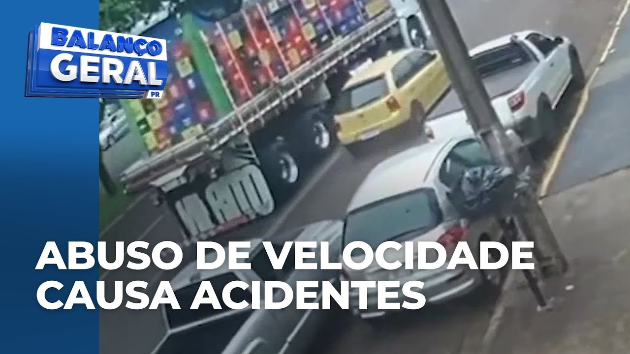 Abuso de velocidade causa colisão; em outro ponto, carro derrapa e gira em pista molhada, no PR