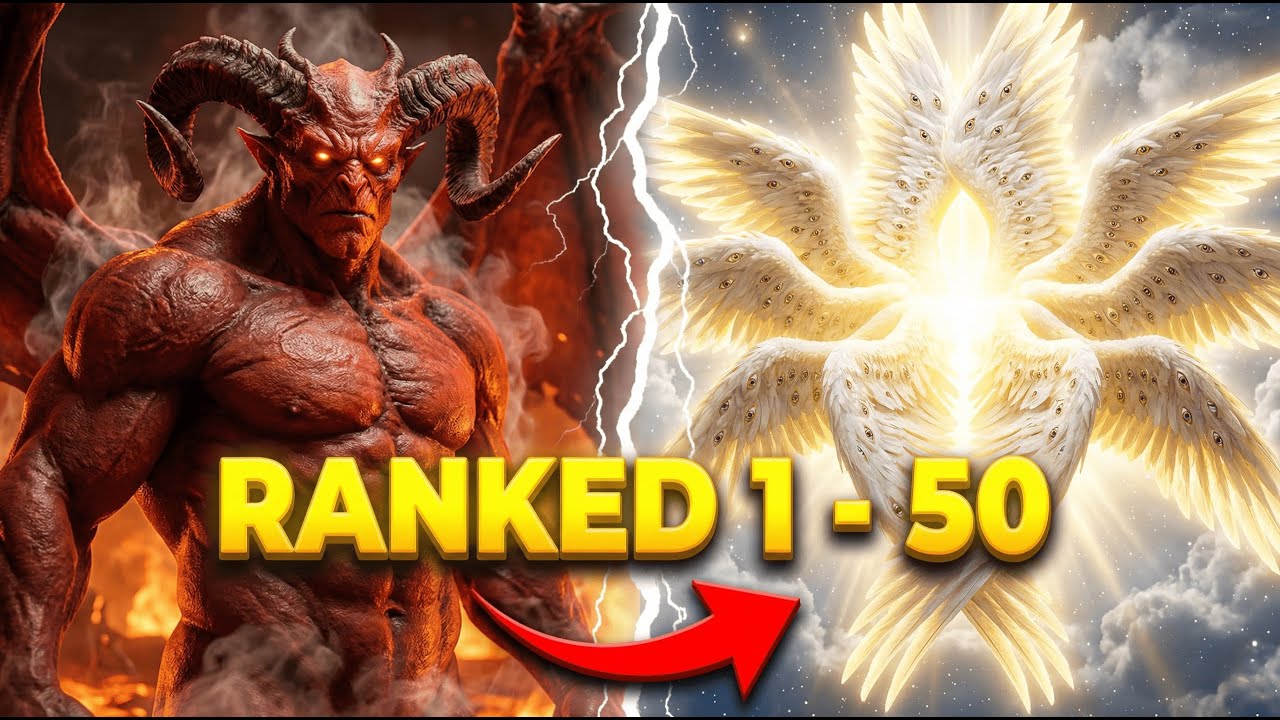 Comparison: 50 Biblically Accurate Angels & Demons RANKED (Weakest to Most POWERFUL)