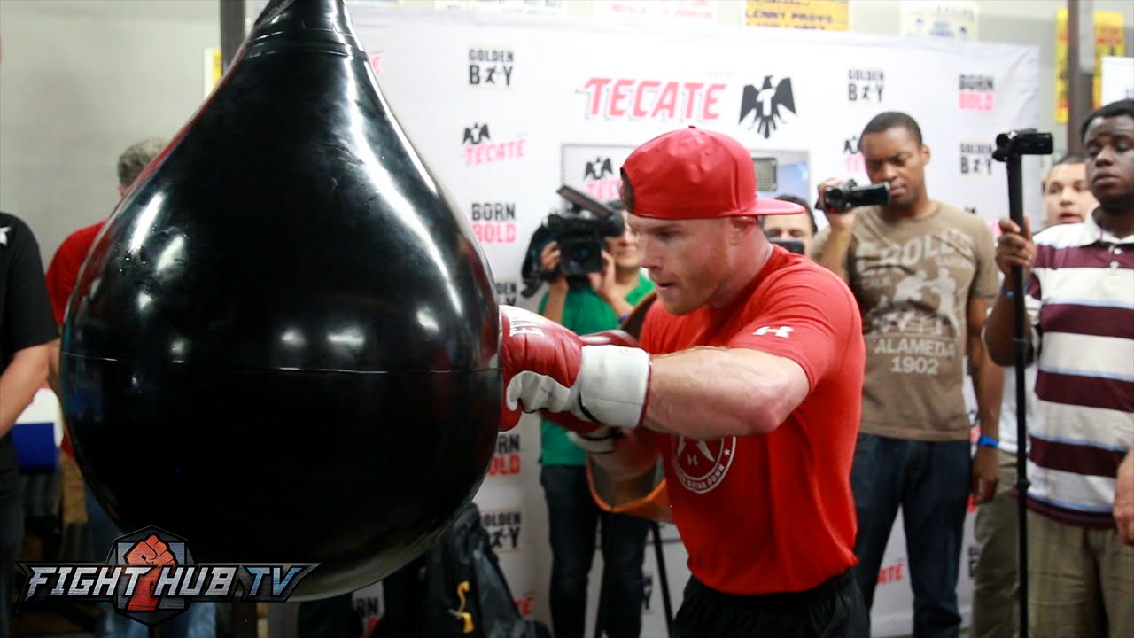 Canelo vs. Smith Video- Canelo Alvarez WRECKS the aqua bag! Shows scary power