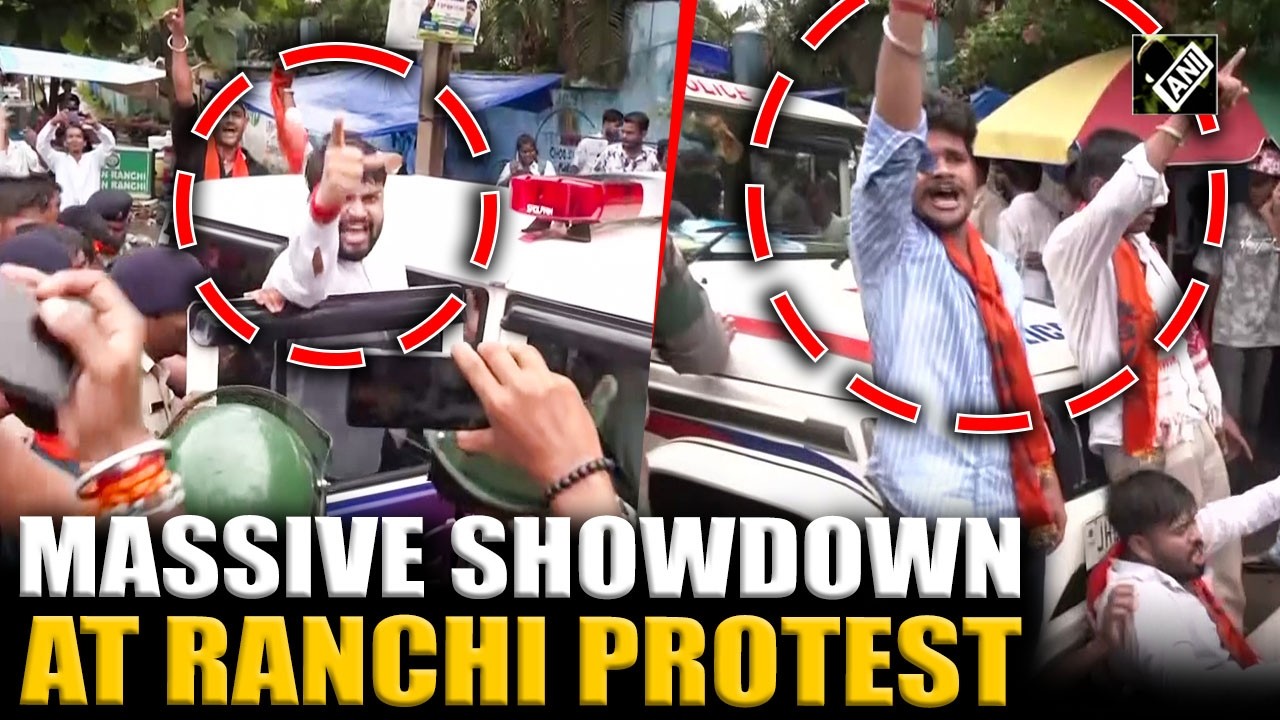 ABVP led-massive outrage against Jharkhand Govt over JPSC-JSSC exam irregularities in Ranchi