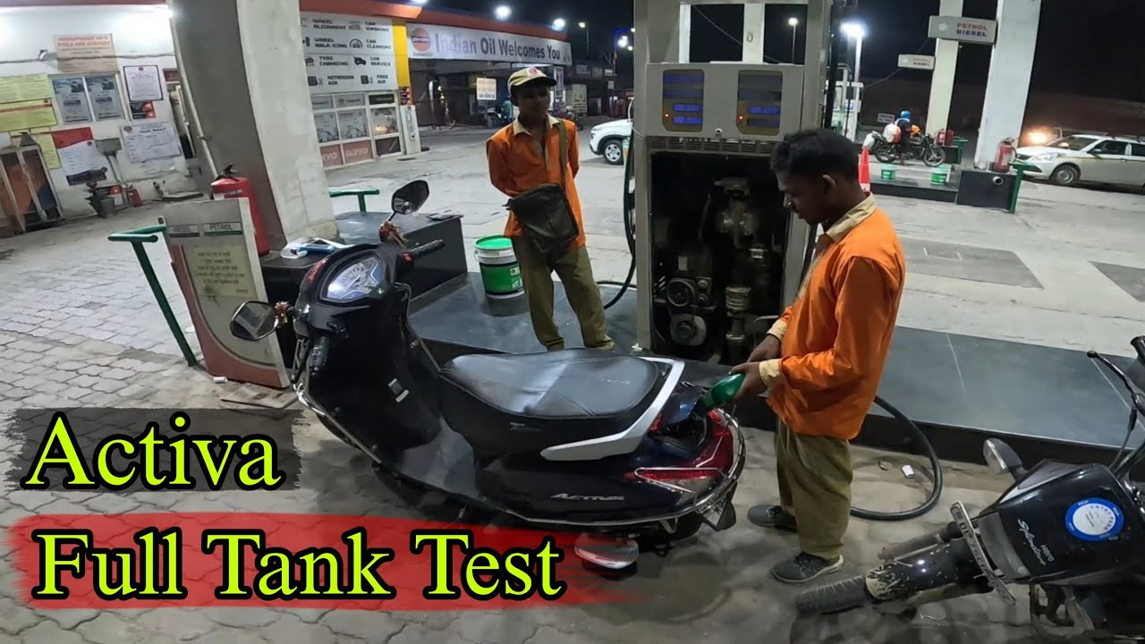 activa scooty mein full tank petrol kitne ka aata h | activa 110cc 6g full tank petrol test