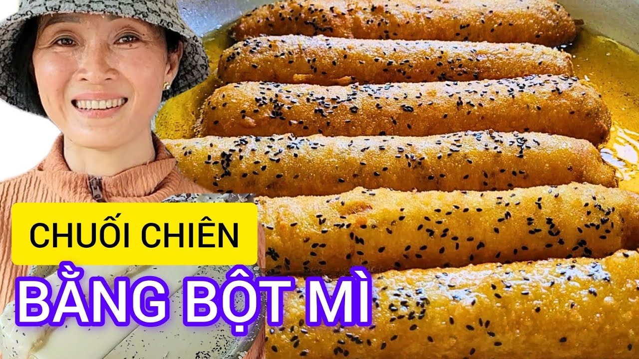Cách làm CHUỐI CHIÊN BẰNG BỘT MÌ 30 năm không dùng bột gạo vẫn giòn rụm ráo dầu