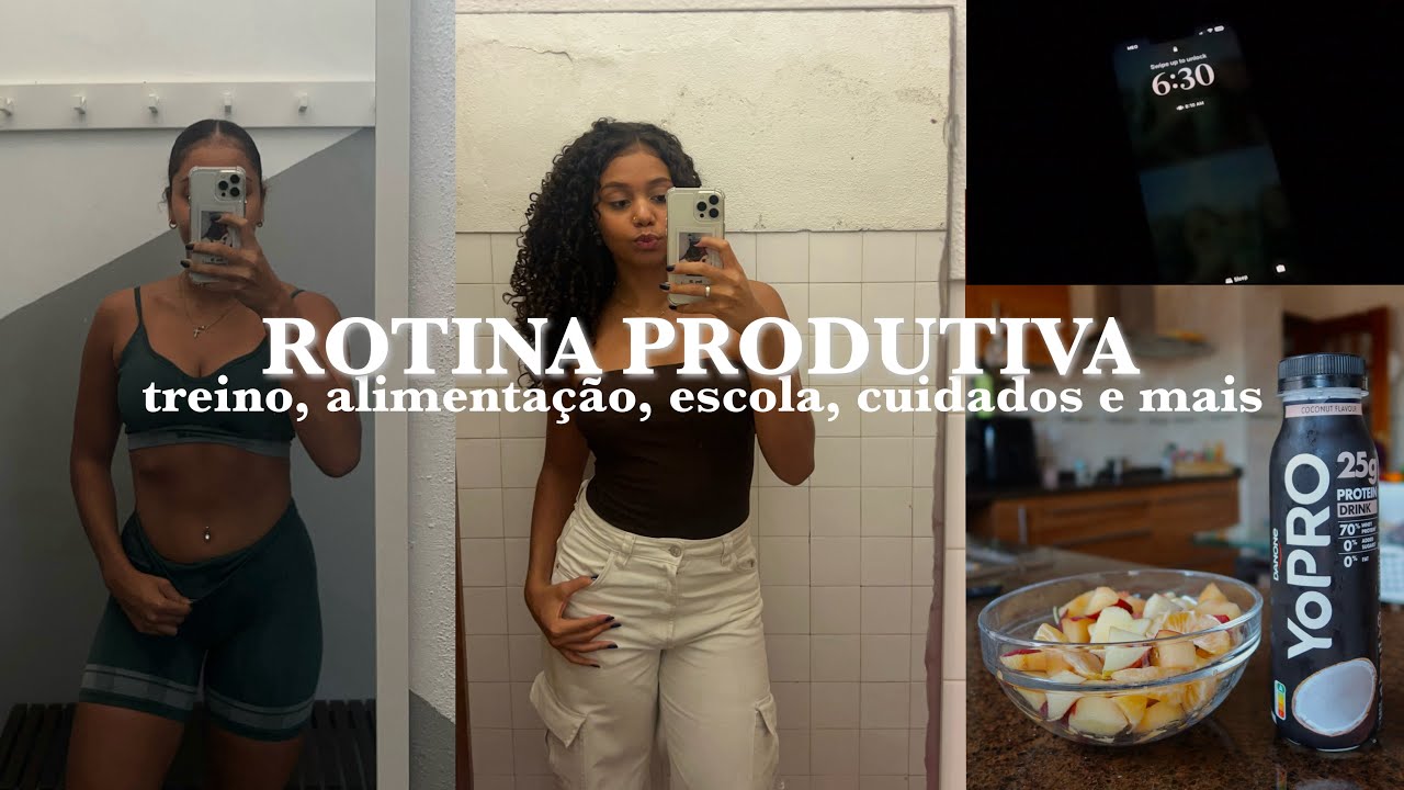 rotina REALZONA PRODUTIVA 💗✨ | treino, alimentação, escola, cuidados e mais