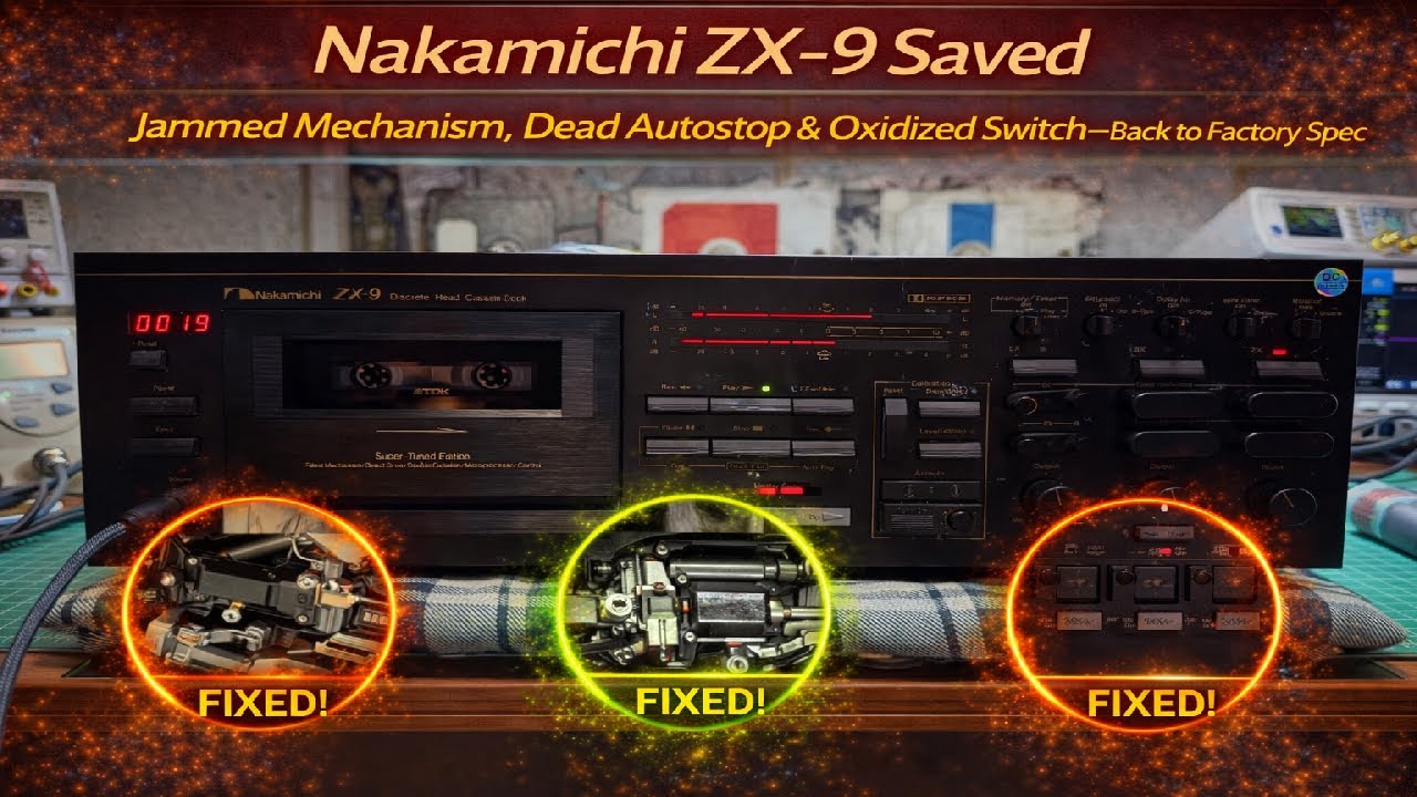 Nakamichi ZX-9 Saved | Jammed Mechanism, Dead Autostop & Oxidized Switch—Back to Factory Spec