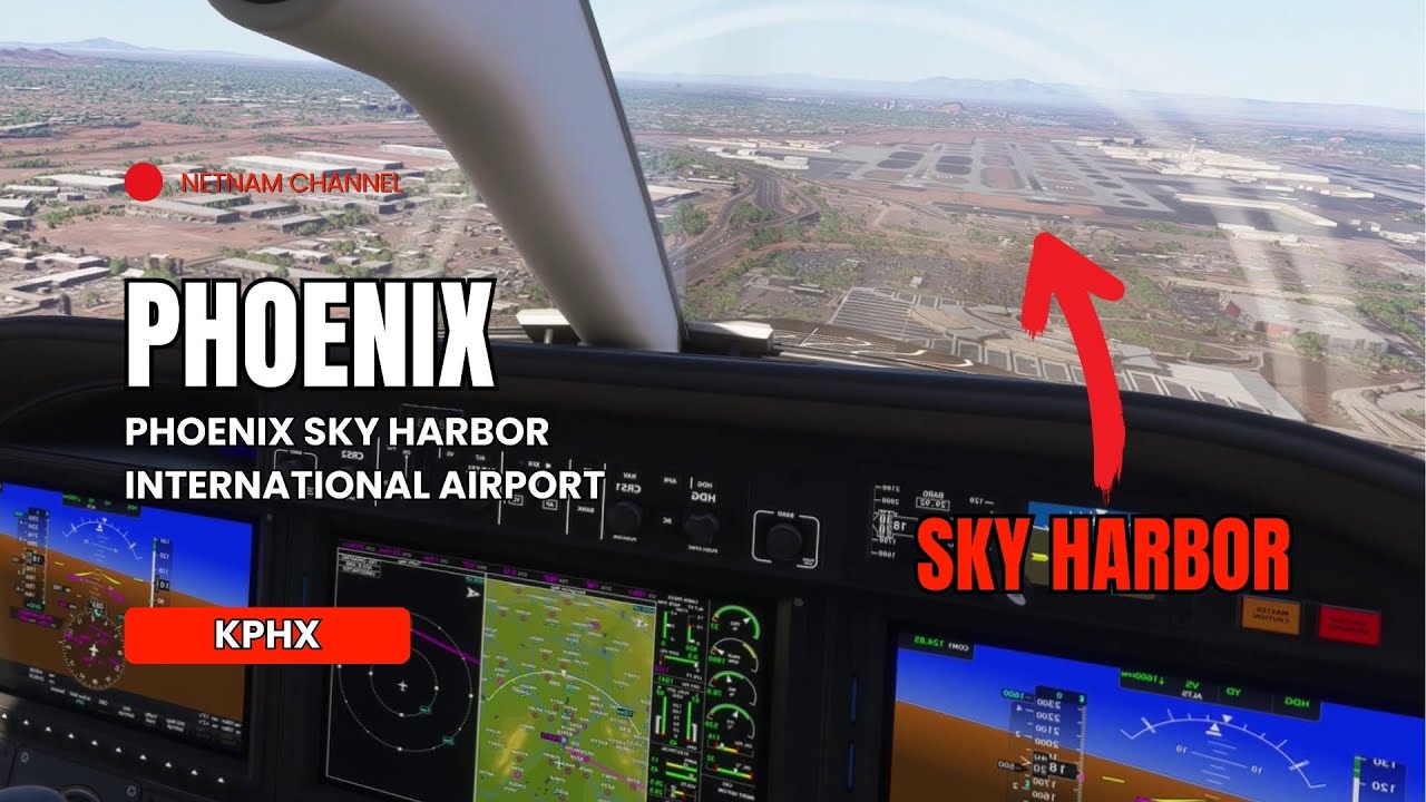 Landing in Phoenix Arizona | Phoenix Sky Harbor International Airport (KPHX) | 