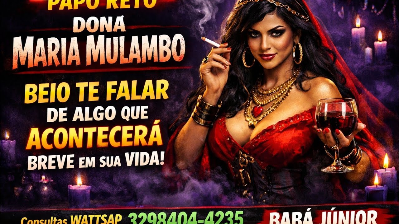 MARIA MULAMBO VEIO TE AVISAR DE ALGO BREVE EM SUA VIDA, PAPO RETO!!#amor#mensagemdanoite#pombogiras