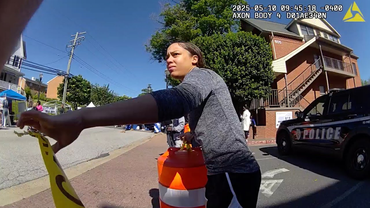 I Gotta Go to Work!  Woman Drives Through Festival Roadblock 