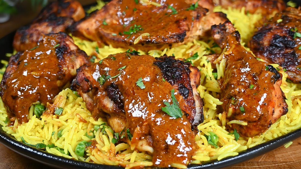 Идеальный рецепт курицы с рисом и потрясающим соусом и маринадом из тамаринда!