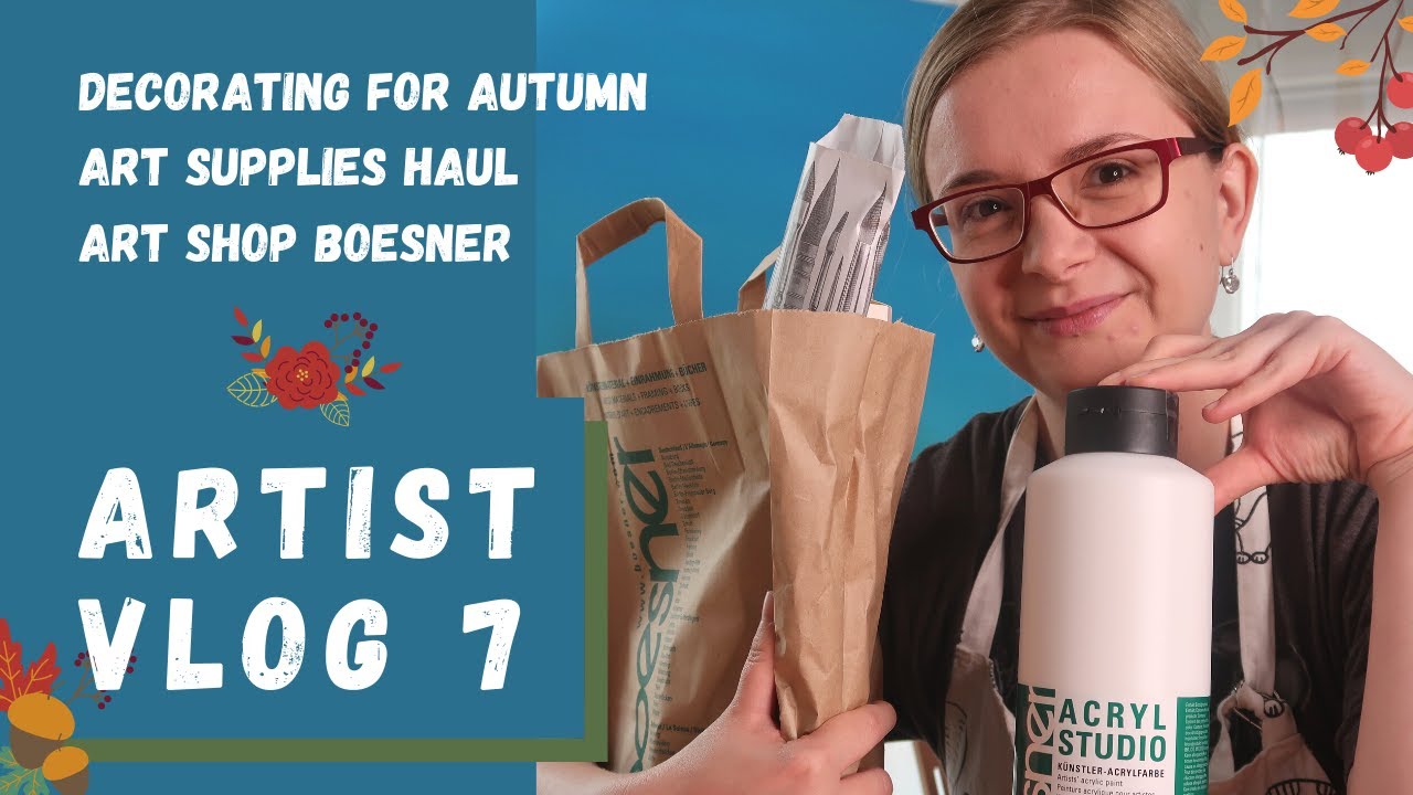 Kunstladen Boesner, Kunstmaterialien Haul, Dekorieren für Herbst - Herbst Kunst Vlog