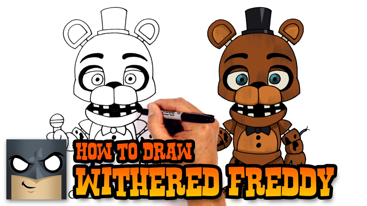 How to Draw Withered Freddy | Five Nights at Freddy's