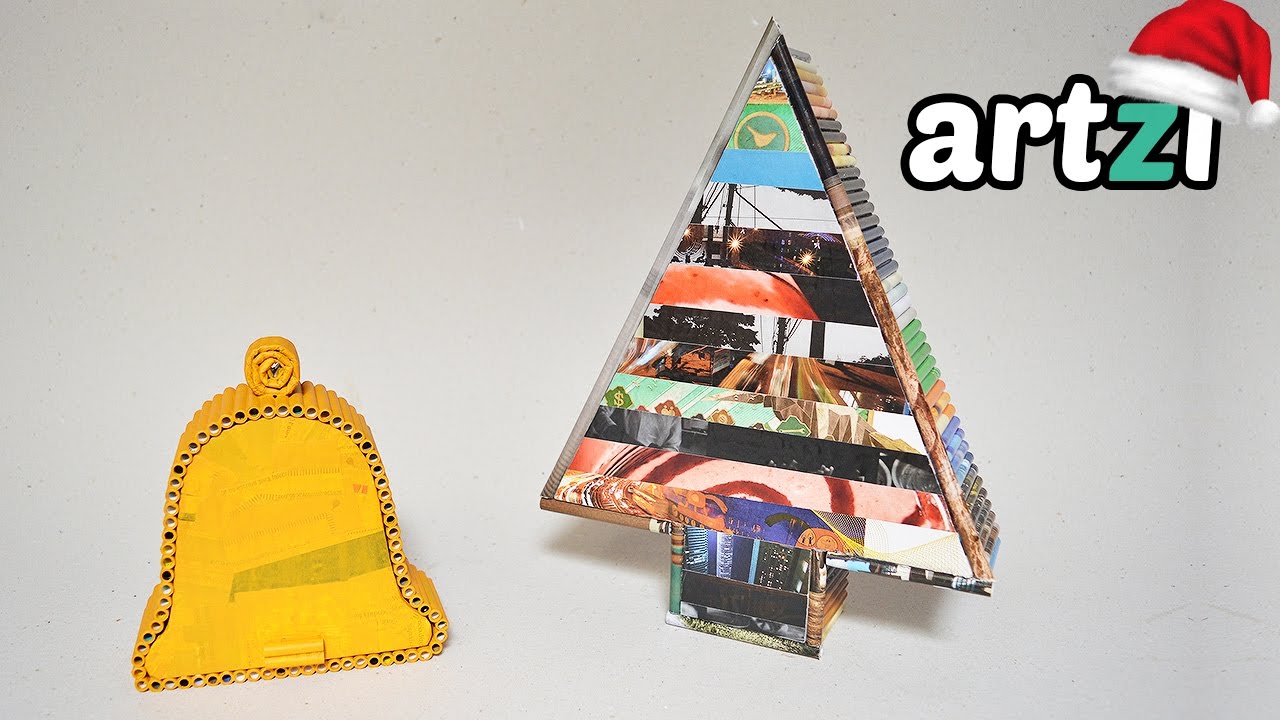 Christmas Boxes :: Old Magazine Rolls Box DIY
