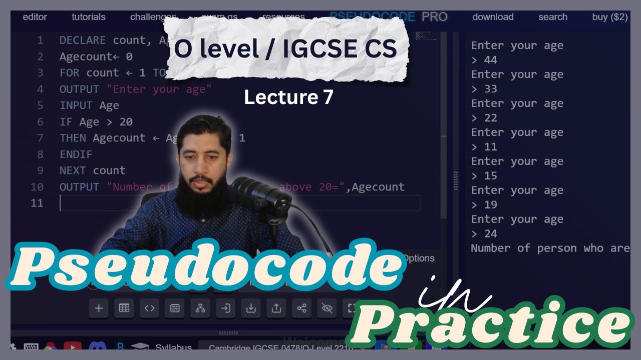 CASE | OF | OTHERWISE | ENDCASE | O level | IGCSE | Part 7 | Pseudocode | Paper 2 | Urdu/Hindi