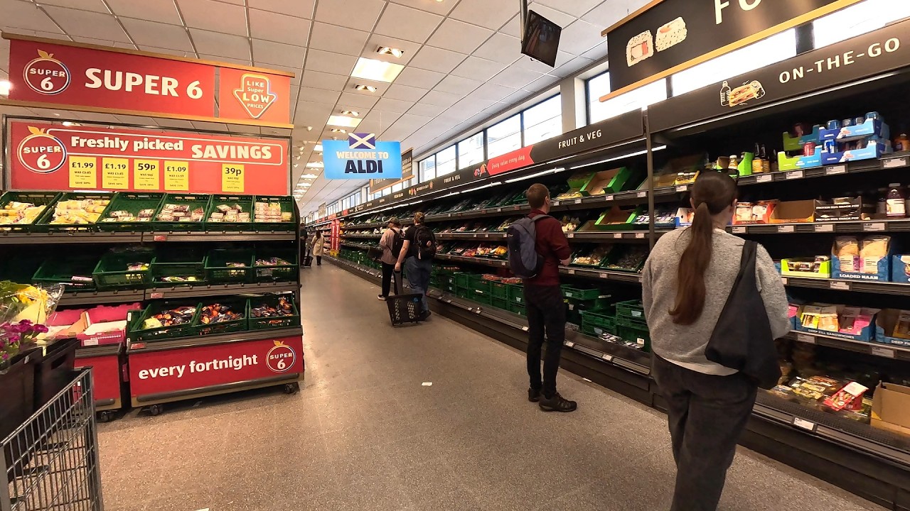 ALDI Scotland Grocery Shopping POV | 4K ASMR Experience | Leith, Edinburgh