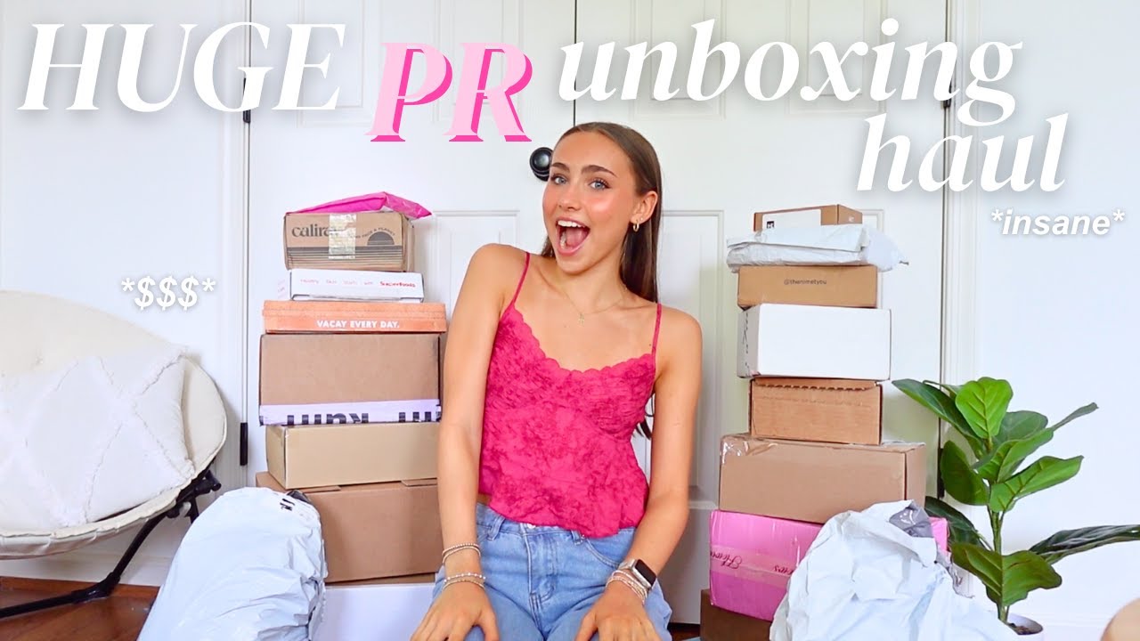 HUGE pr package unboxing haul *insane*