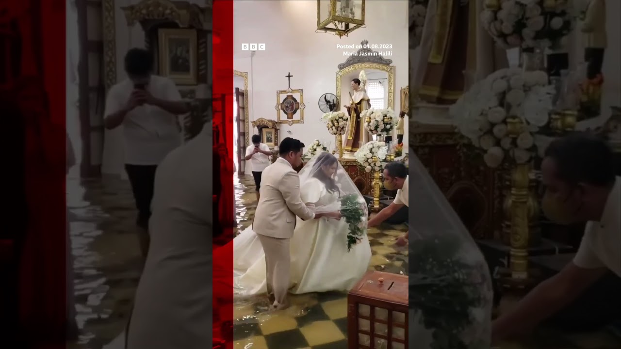 Even a typhoon couldn&rsquo;t ruin this wedding day.&nbsp;@BBCNews #BBCNews