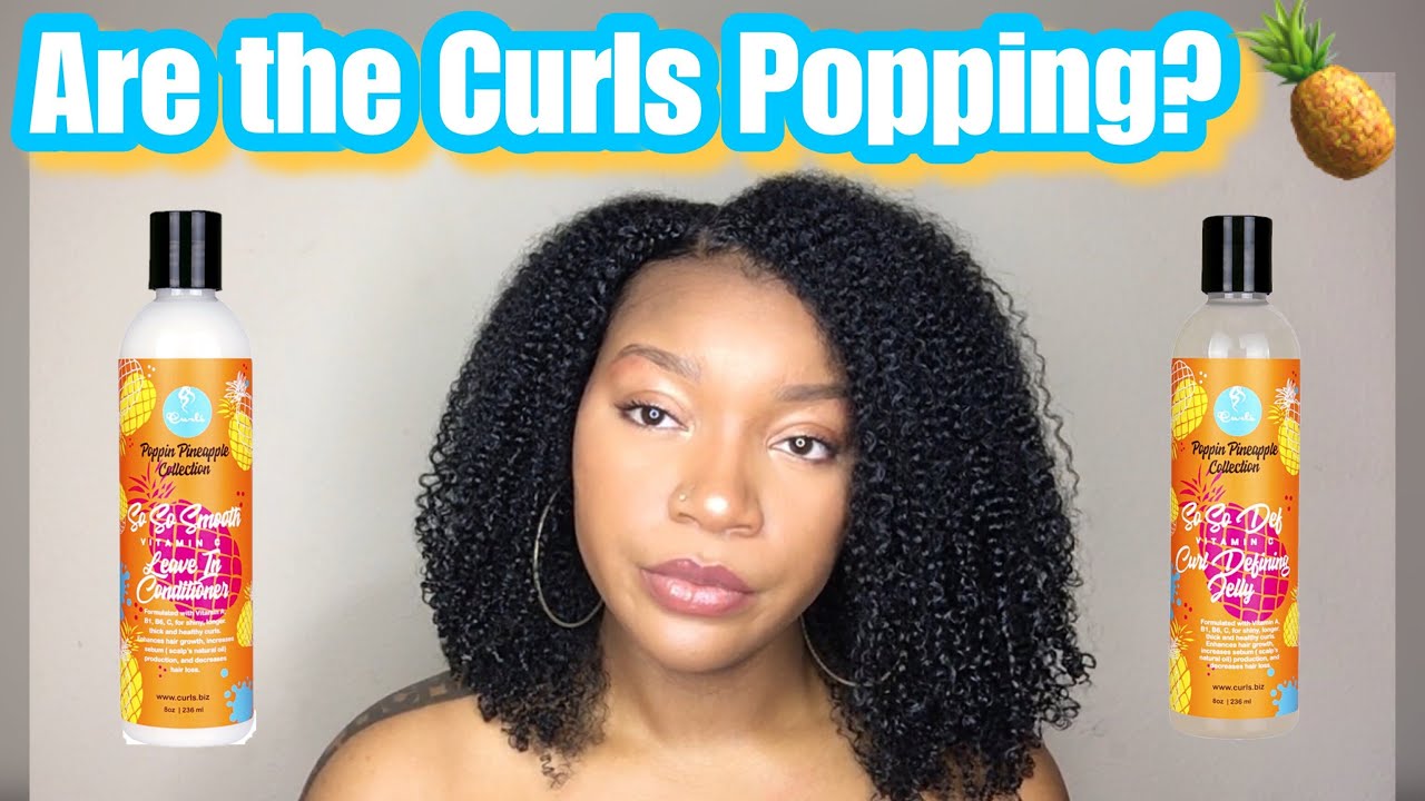 NEW Curls Poppin Pineapple Collection Wash & Go Demo & Review | Leave In & Curl Defining Jelly