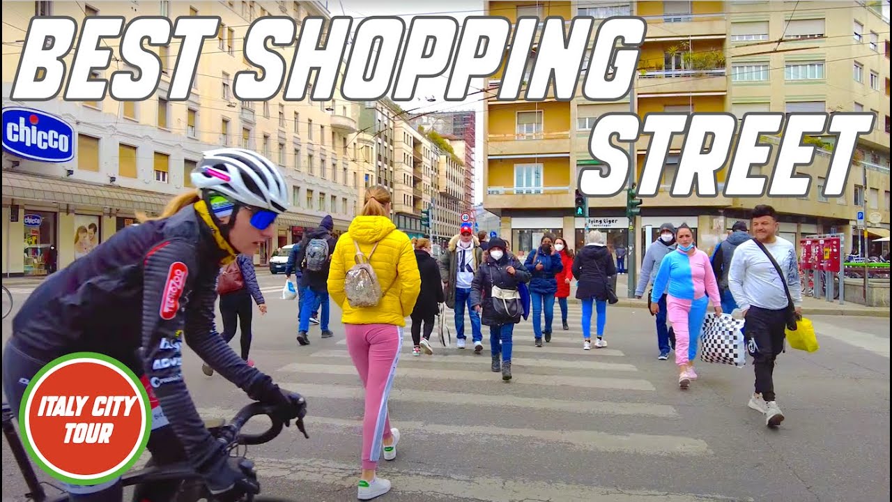 Milano Italy City Tour 4K Video Street of Milan Corso Venezia through shopping street to Loreto 2022