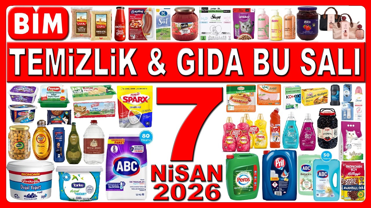 BİM DOPDOLU SALI | TEMİZLİK MALZEMELERİ & GIDA &Uuml;R&Uuml;NLERİ | BİM BU HAFTA AKT&Uuml;EL | BİM 7 NİSAN 2026