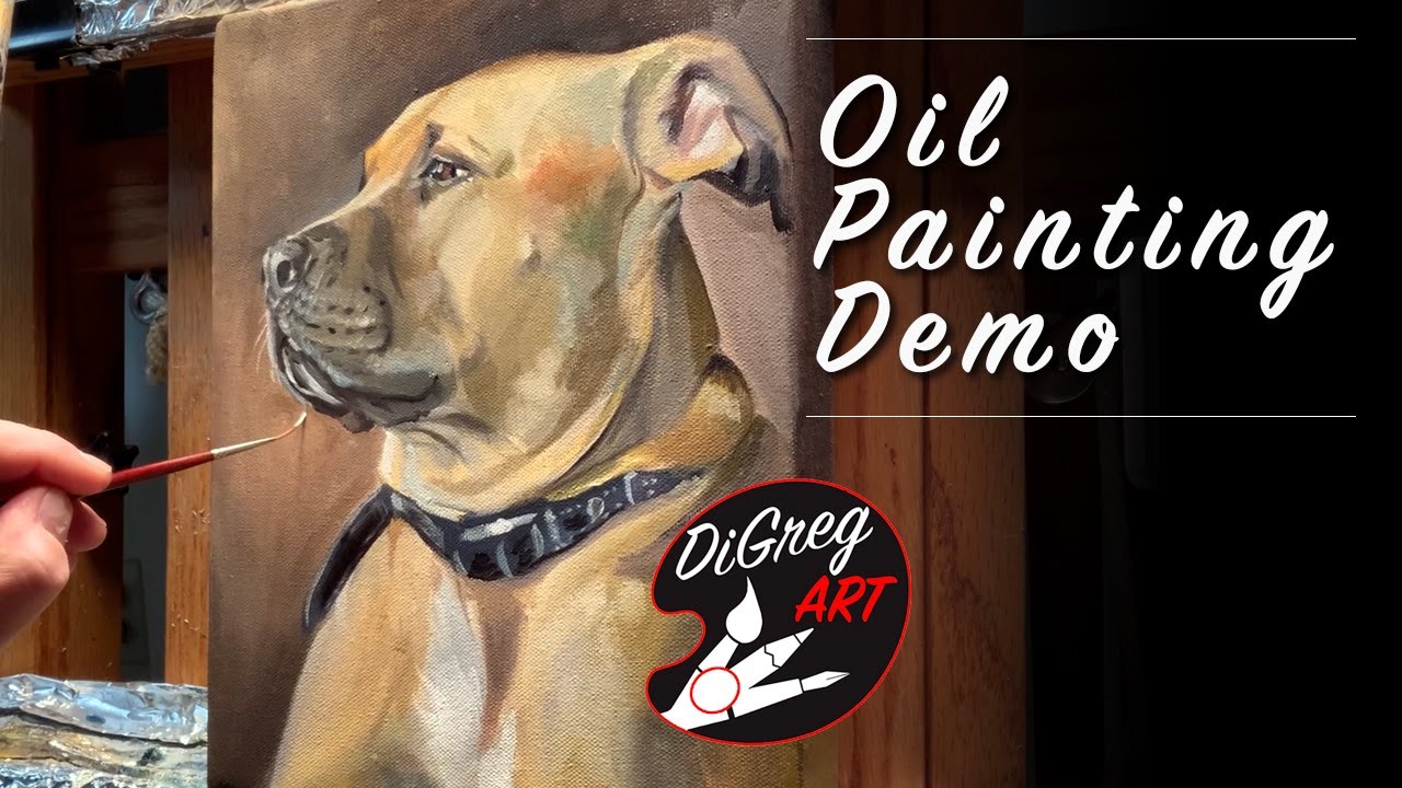 How to oil paint a Dog | Alla Prima | Pet Portrait | Dog Portrait | Speed Painting