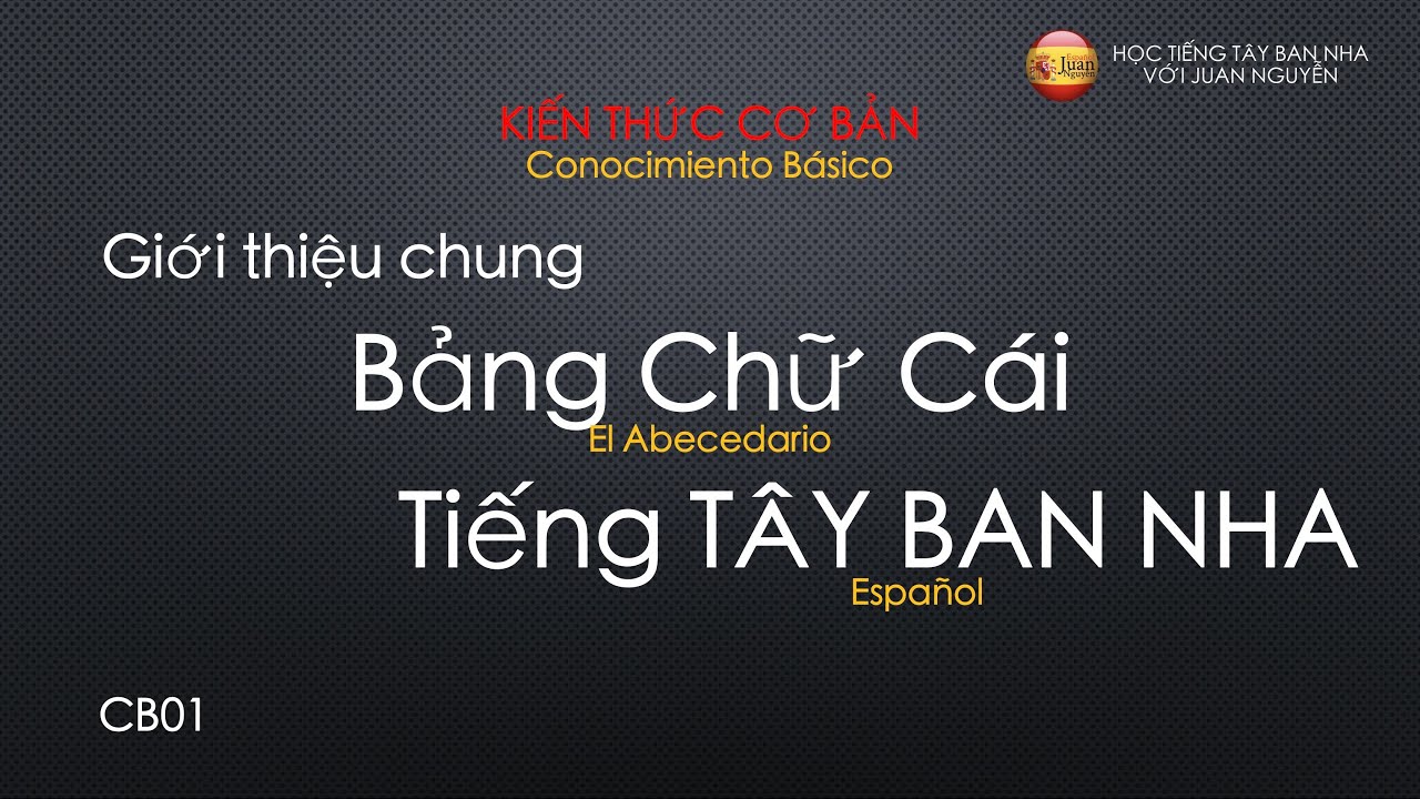 Bảng Chữ Cái Chuẩn | Học Tiếng Tây Ban Nha với Juan Nguyễn