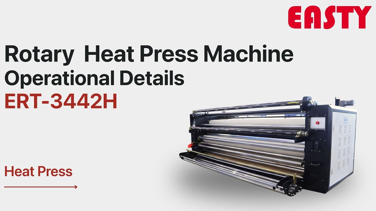 Easty ERT-3442H Roll-to-Roll Heat Press Machine – Rotary Heat Transfer Operation Details.