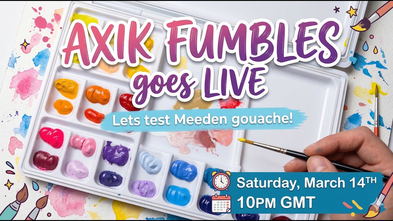 LIVESTREAM - LETS TEST MEEDEN GOUACHE -  join me for a spot of chat and colouring!