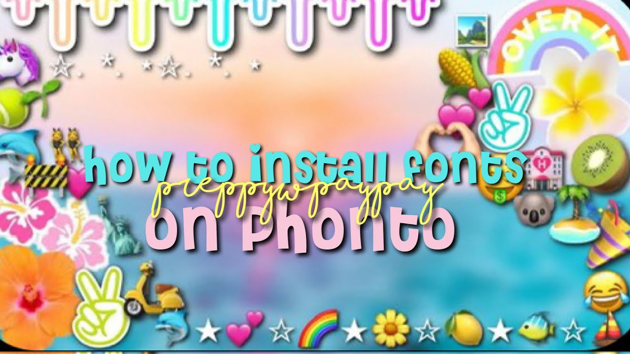 How to install fonts on Phonto!! (Tutorial) 🏐🛼⚡️🌊