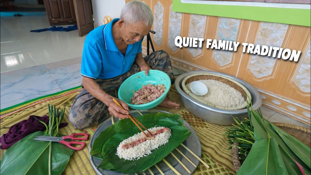My Father Making Bánh Chưng – A Quiet Vietnamese Family Tradition