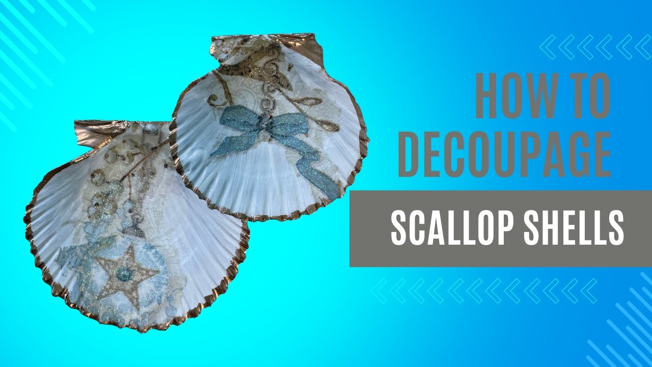Decoupage Scallop Shells with a Sparkle Twist