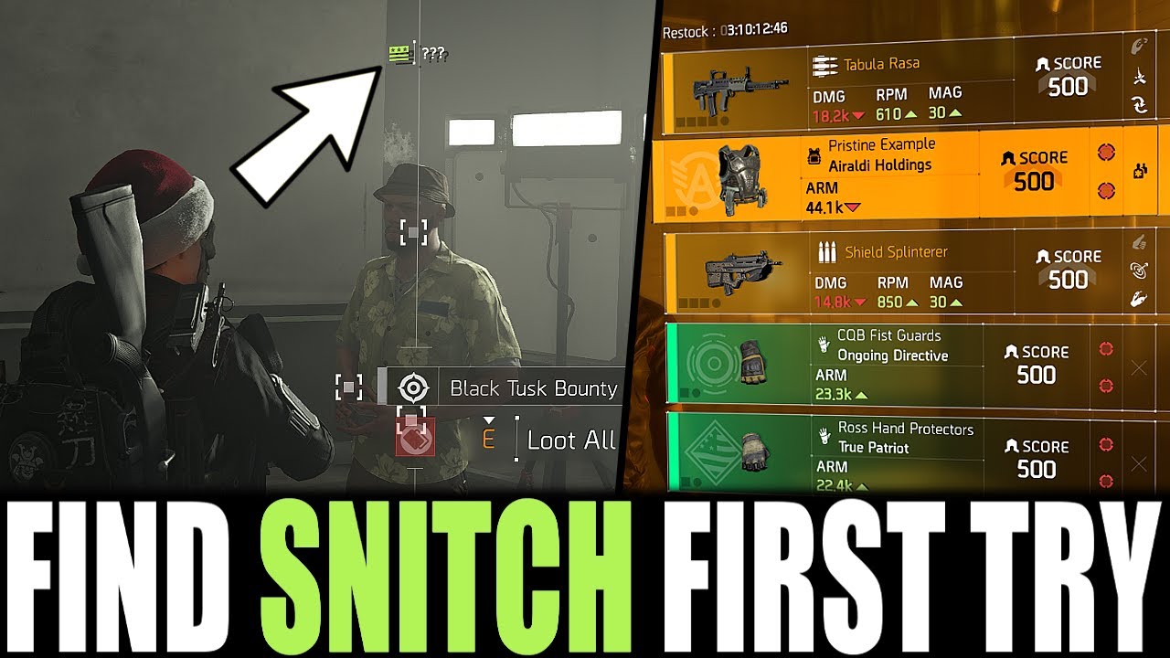 The Division 2 HOW TO FIND THE SNITCH & CASSIE MENDOZA EVERY TIME! (MUST DO STEPS)