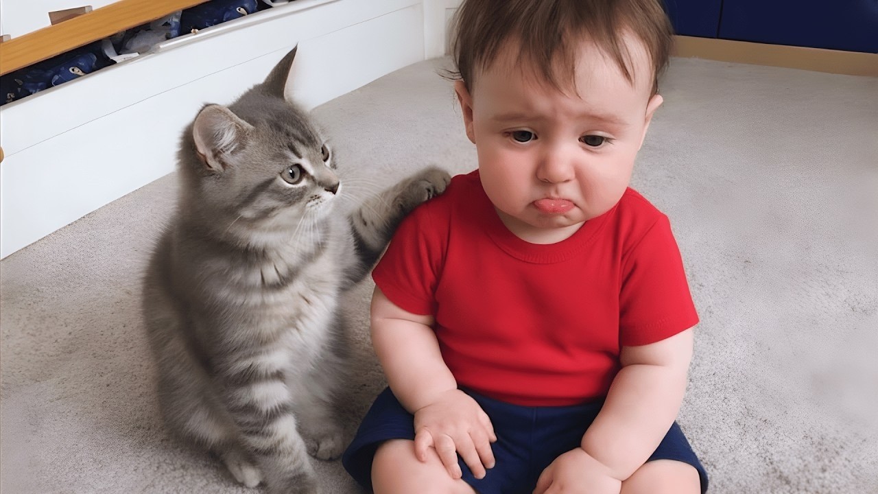 Умилённые реакции питомцев при первой встрече с малышом ❤️❤️❤️