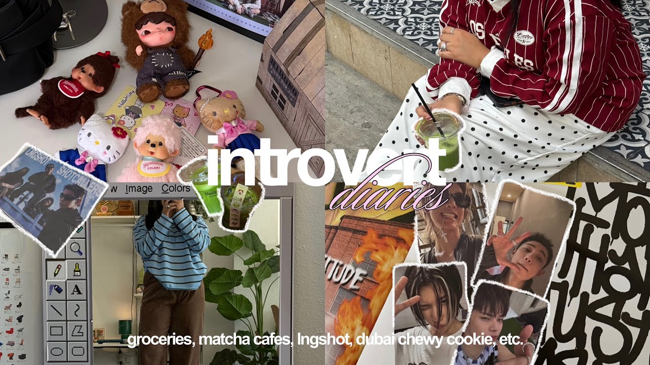 introvert diaries 🪽 groceries, matcha cafes, japan haul, dubai chewy cookie, lngshot, daily bag