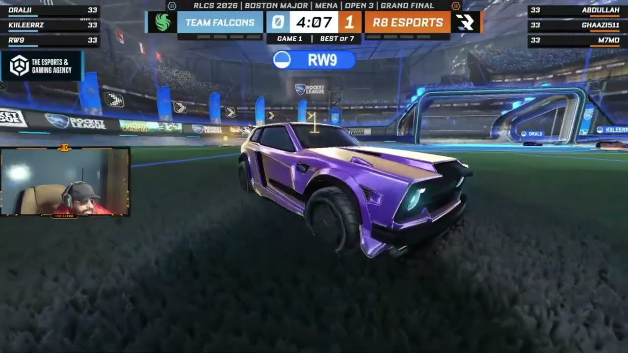 ردة فعل كيلرز ixKillerx على النهائي المينا فالكونز ضد R8 روكيت ليقOPEN3 ROCKET LEAGUE