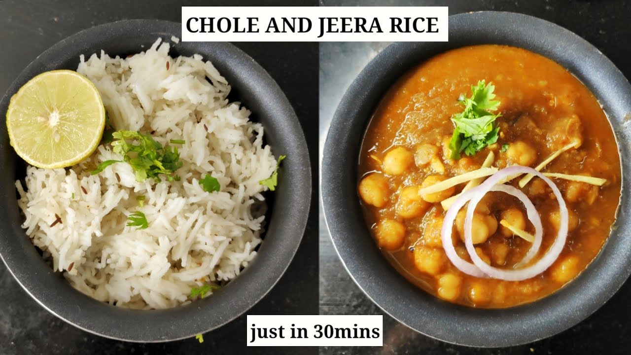 Chole and jeera rice|Punjabi Chole Recipe |Jeera Rice Recipe| JEERA RICE & CHOLE RECIPE | Chole Rice