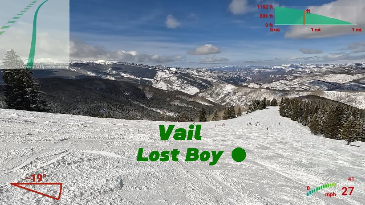 Vail - Lost Boy - a long beginner trail in the Game Creek Bowl #skiing #vail #beginnerskiing