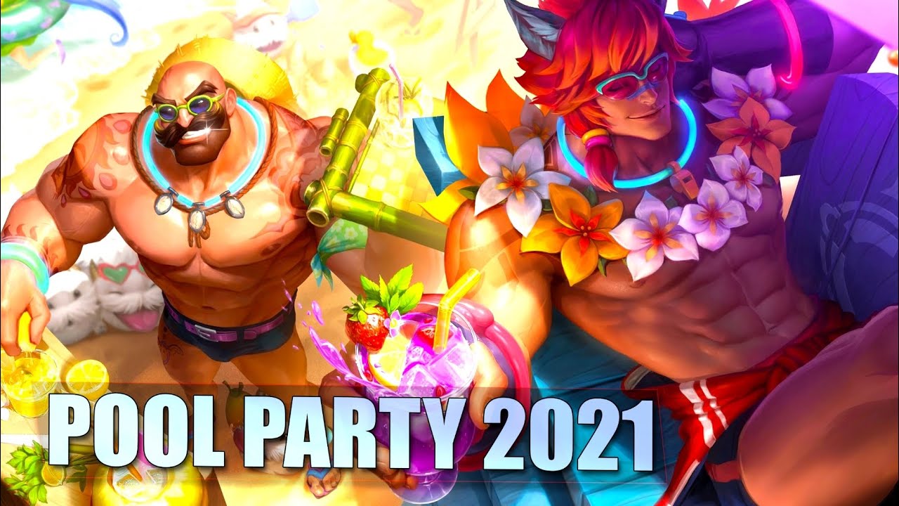 POOL PARTY BRAUM & SETT NEW SKINS - League of Legends