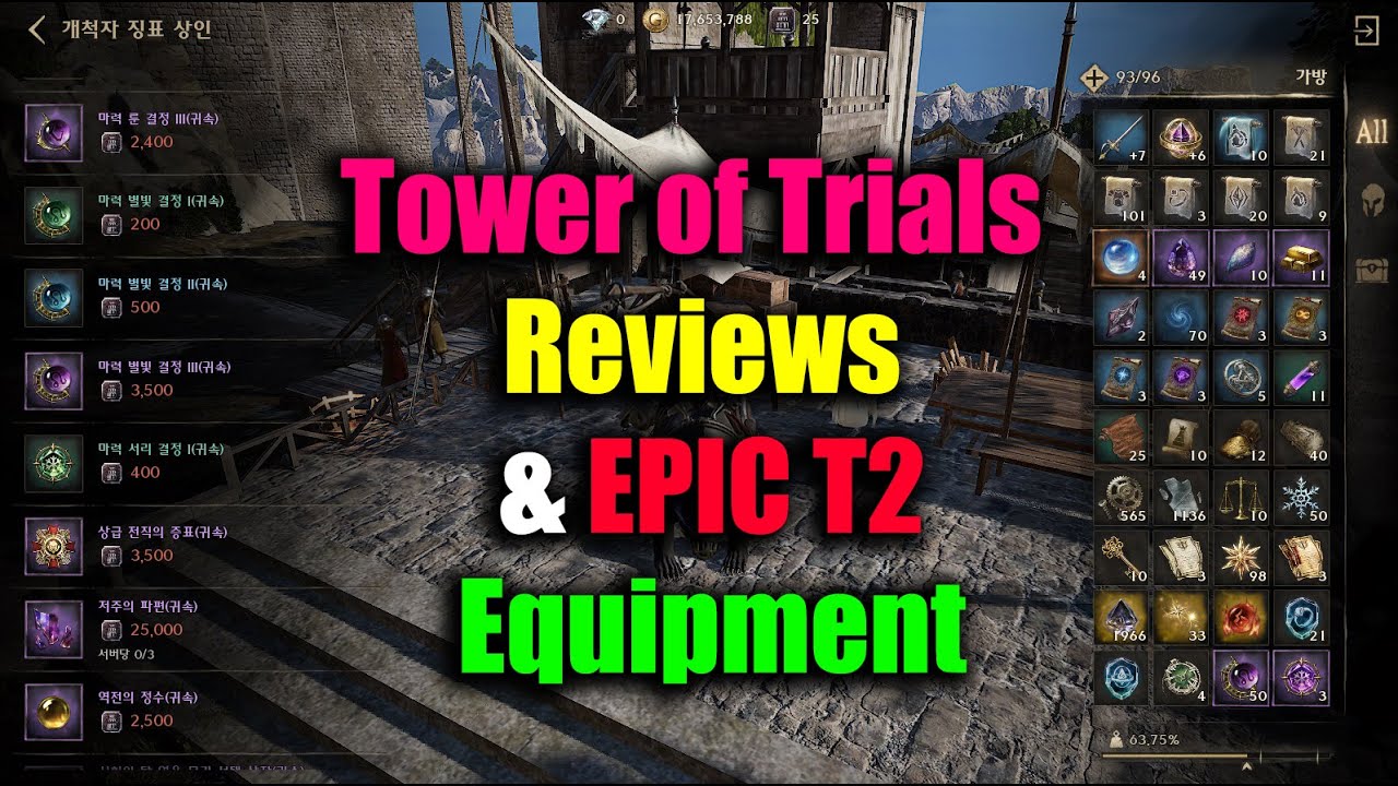 Night Crows Tower of Trials Reviews & EPIC T2 Equipment