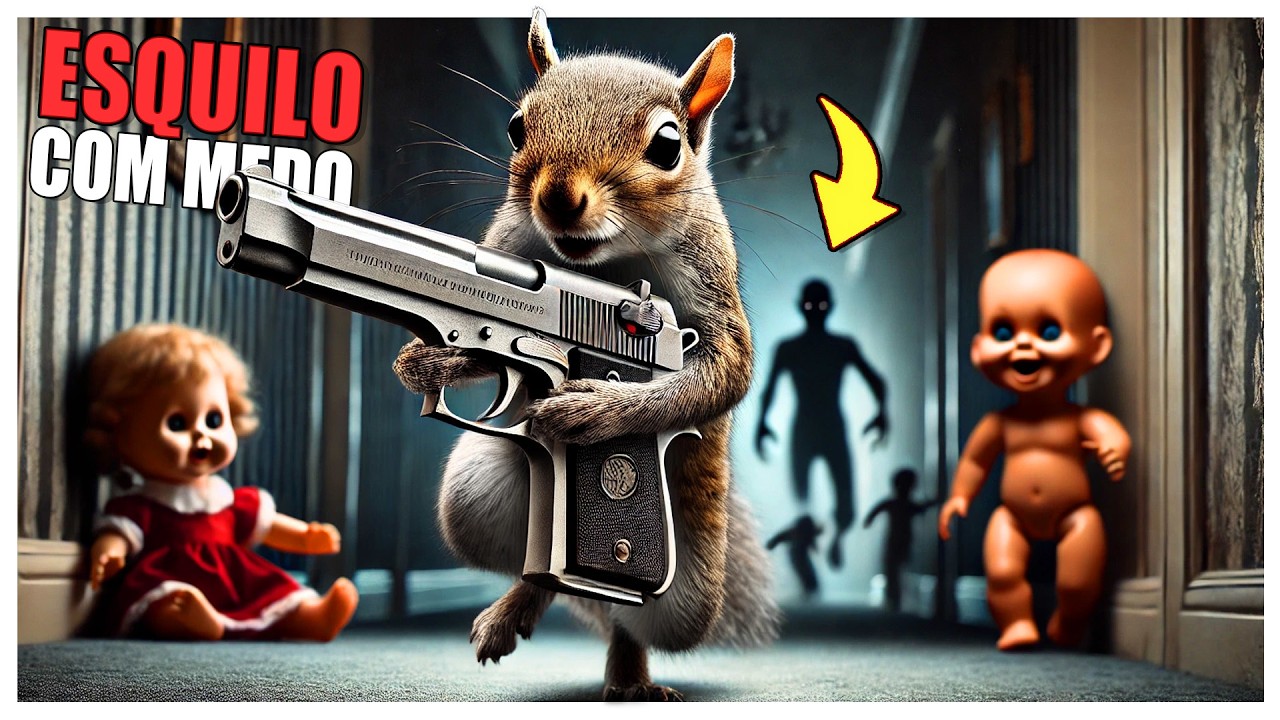 Casa ASSOMBRADA onde Literalmente &eacute; um Esquilo com uma arma no Squirrel with a Gun