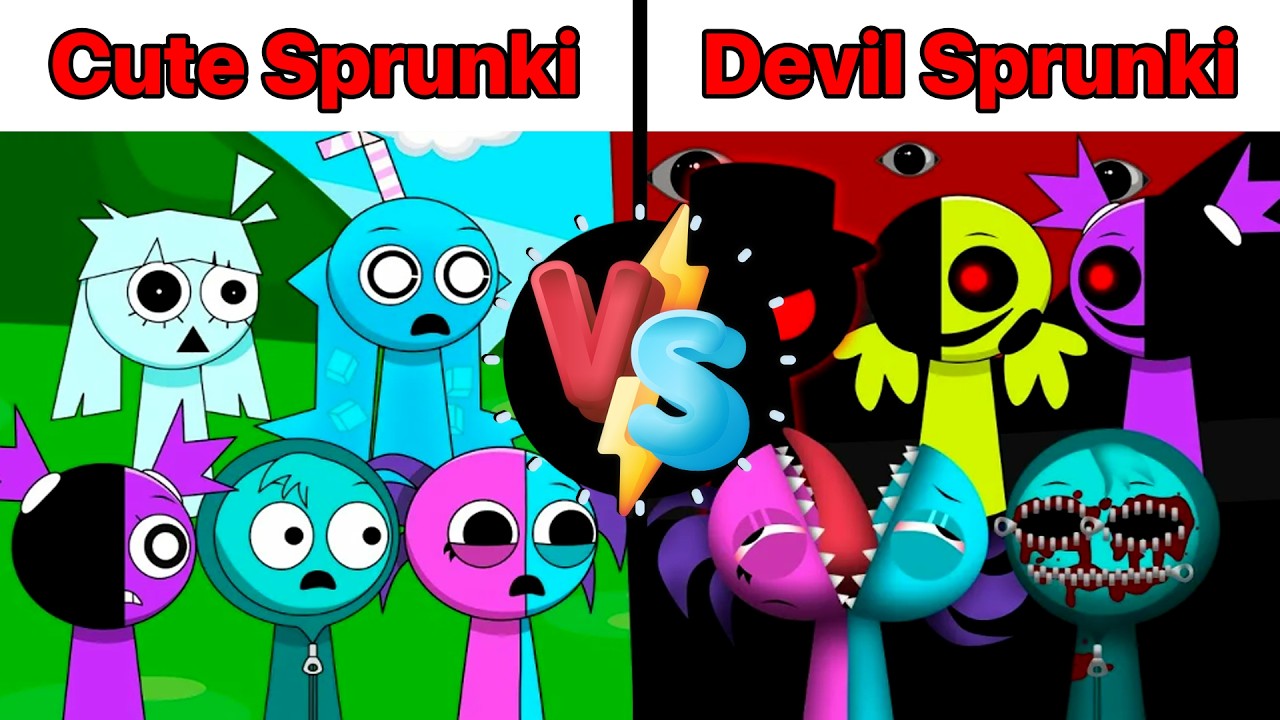 Cute sprunki vs Devil sprunki, who wins...