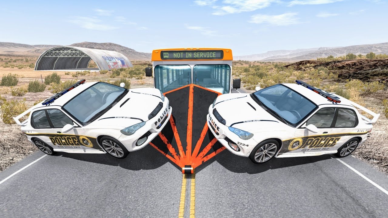 Crazy Police Chases #64 - BeamNG Drive Crashes