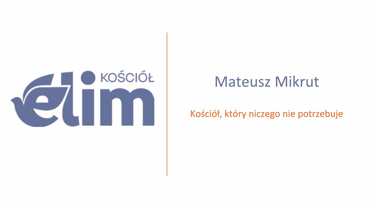 Kościół, który niczego nie potrzebuje - Mateusz Mikrut