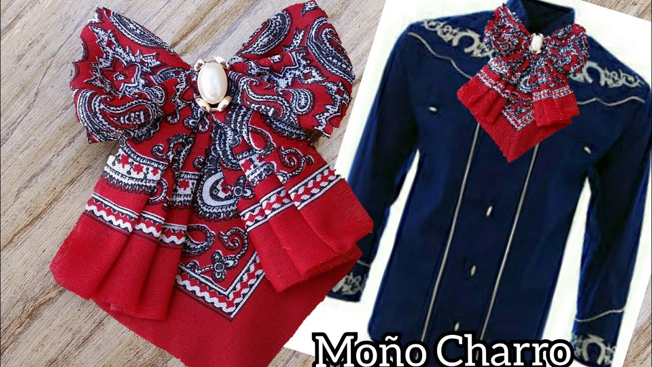 Moño de charro paliacate / corbatín mexicano  /moño paliacate