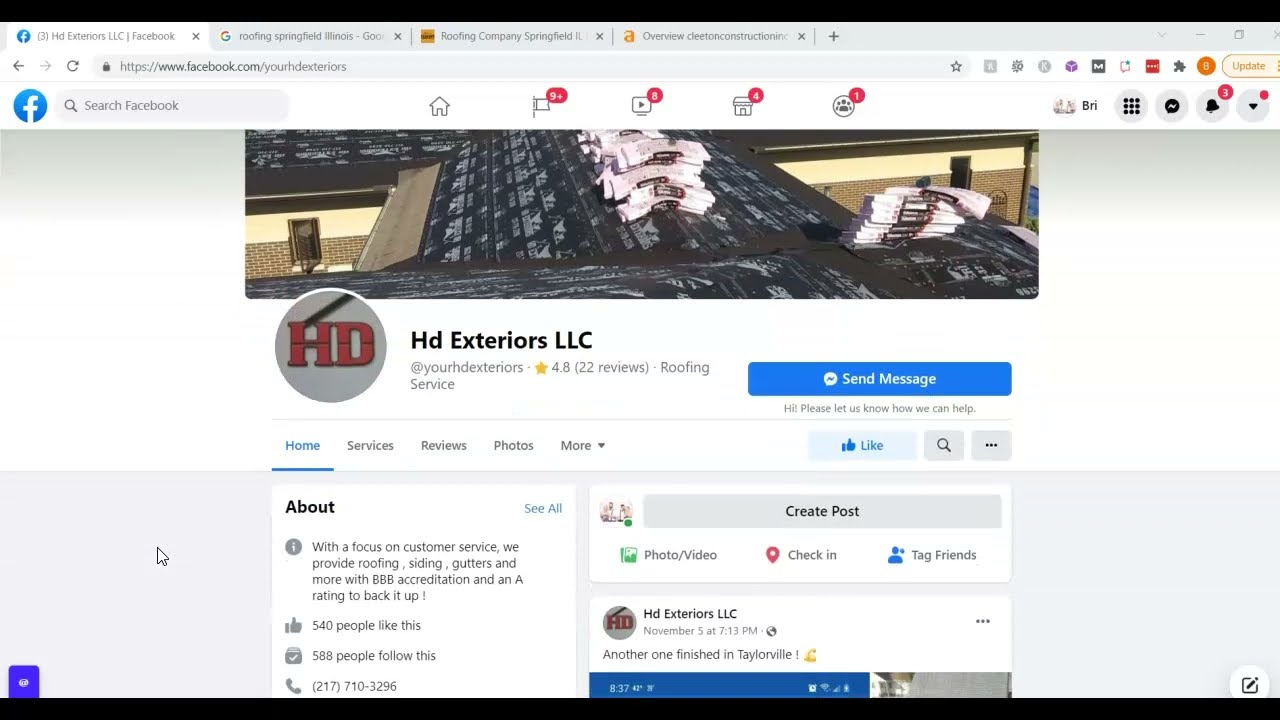 HD Exteriors LLC, Roofing Nokomis IL